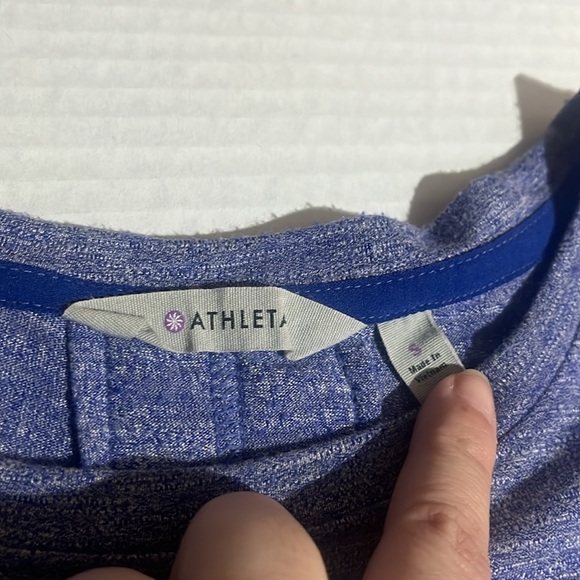 Athleta Purple Marled Long Sleeve Pleat Back‎ Tee Size S - Picture 4 of 6